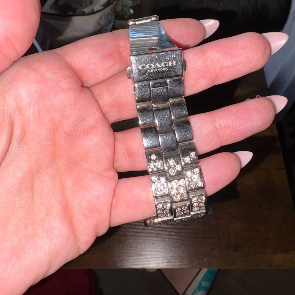 Coach Silver Rhinestone Apple Watch band - Picture 3 of 3